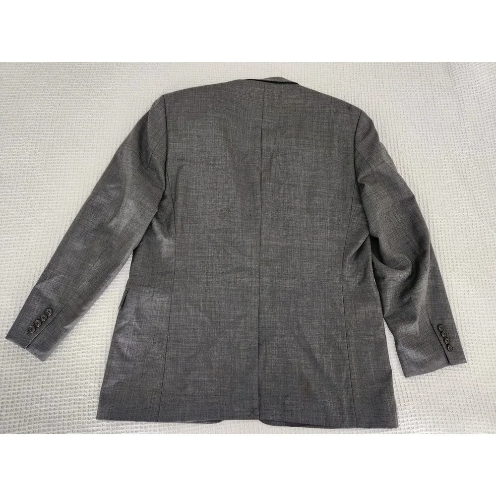 Ralph Lauren Mens 46L 100% Wool Sport Coat Gray 2-Button 46 Jacket Blazer